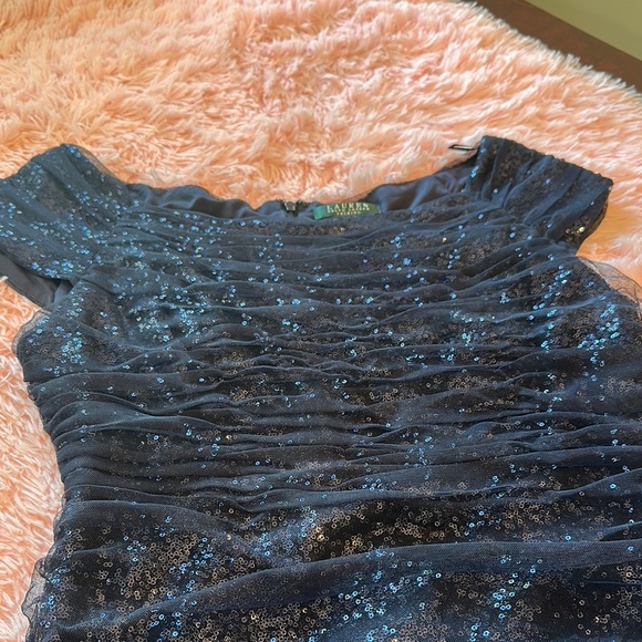 Lauren Ralph Lauren Navy Dress with Sequins - Picture 5 of 5